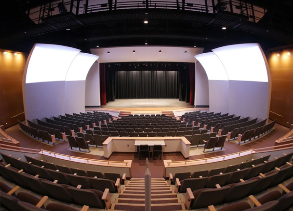 The empty Bellevue High School Performing Arts Center after the Season